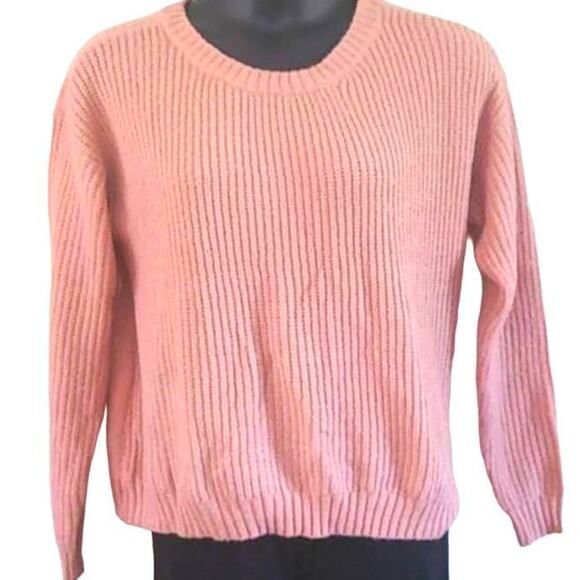 EVRI Women’s Cozy Ribbed Crewneck Sweater - Pink, Size 1X - NWOT - Picture 2 of 6